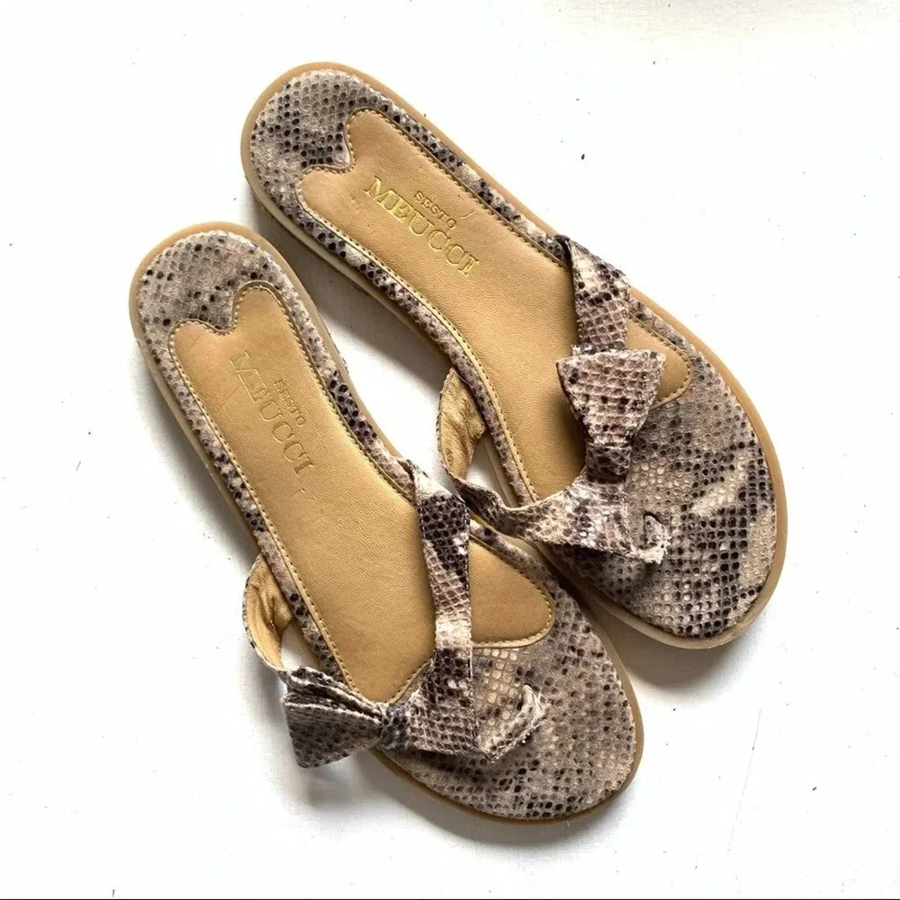 Sesto Meucci snakeskin print‎ sandal size 9